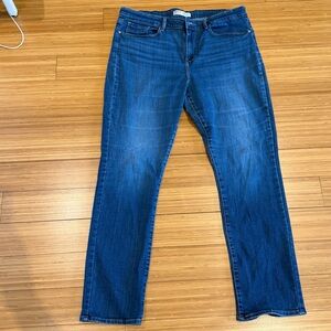 Signature by Levi Strauss Dark Blue Straight Leg Jeans